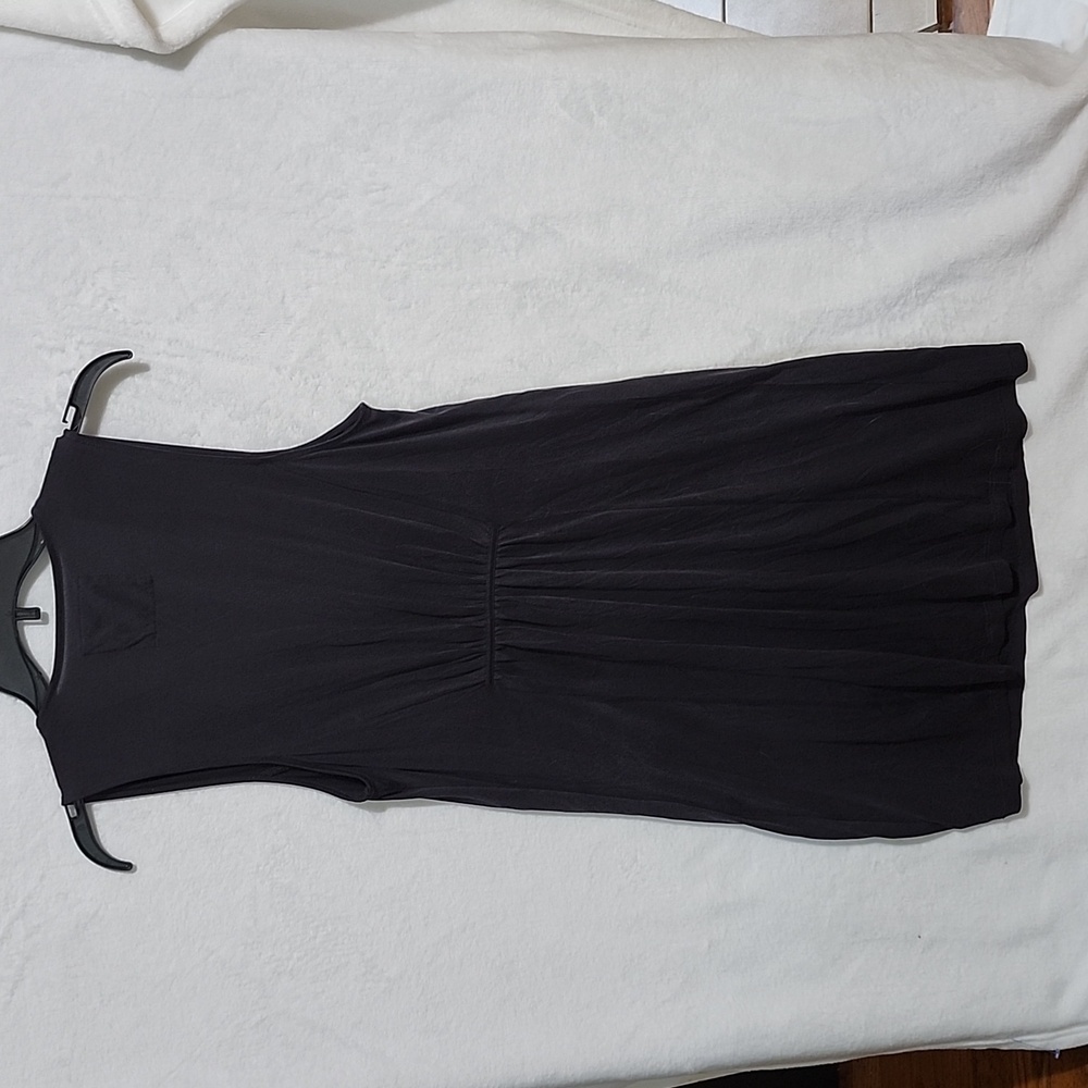 Anthropologie Maeve Cara dress  black/charcoal cowl neck shift size small - Picture 3 of 7